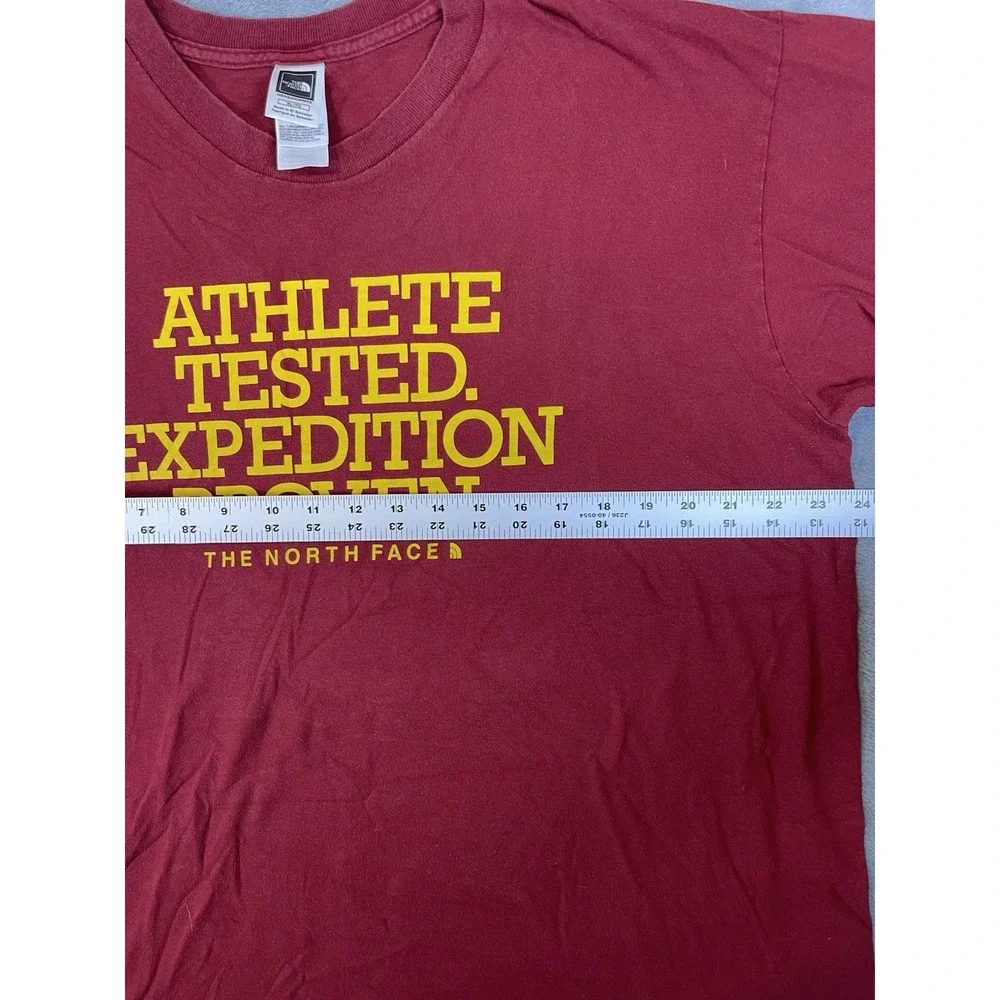 The North Face Shirt Mens XL Red Athlete Tested Expedition Proven‎ Spell Out